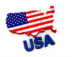 0914 usa text with american flag in map style stock photo