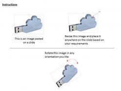 0914 usb plug with cloud shape image graphics for powerpoint