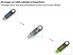0914 usb thumbdrive flash memory storage clip art 4 gb ppt slide