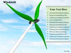 0914 Windmill Sky Background Ppt Slide Image Graphics For Powerpoint