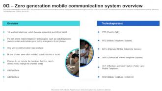 0g Zero Generation Mobile Communication System Overview Mobile Communication Standards 1g To 5g