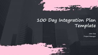100 Day Integration Plan Template PPT Example ACP