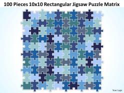100 pieces 10x10 rectangular jigsaw puzzle matrix powerpoint templates 0812