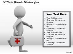 1013 3d Doctor Provides Medical Care Ppt Graphics Icons Powerpoint