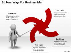 1013 3d four ways for business man ppt graphics icons powerpoint
