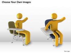 1013 3d green man on chair ppt graphics icons powerpoint