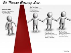 1013 3d Human Crossing Line Ppt Graphics Icons Powerpoint