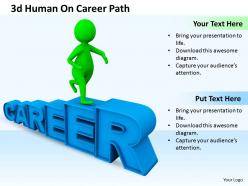 1013 3d human on career path ppt graphics icons powerpoint
