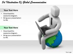 1013 3d illustration of global communication ppt graphics icons powerpoint