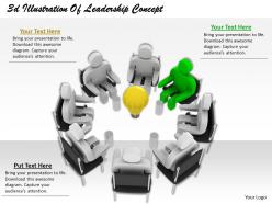 1013 3d illustration of leadership concept ppt graphics icons powerpoint