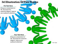 1013 3d illustration of two teams ppt graphics icons powerpoint