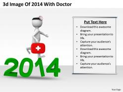 1013 3d image of 2014 with doctor ppt graphics icons powerpoint