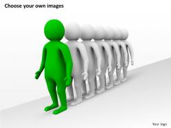 1013 3d image of leader ahead ppt graphics icons powerpoint