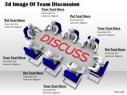 1013 3d image of team discussion ppt graphics icons powerpoint