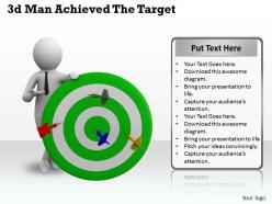 1013 3d man achieved the target ppt graphics icons powerpoint