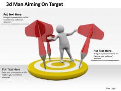 1013 3d man aiming on target ppt graphics icons powerpoint