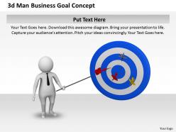 1013 3d man business goal concept ppt graphics icons powerpoint