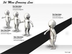 1013 3d Man Crossing Line Ppt Graphics Icons Powerpoint