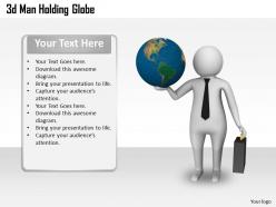 1013 3d Man Holding Globe Ppt Graphics Icons Powerpoint