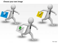 1013 3d man in rush with email ppt graphics icons powerpoint