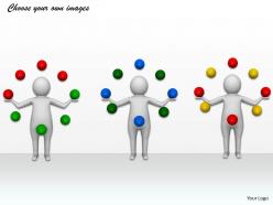 1013 3d man playing with balls ppt graphics icons powerpoint