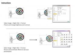 1013 3d man pointing on targets ppt graphics icons powerpoint