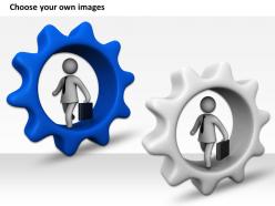 1013 3d man running in gear ppt graphics icons powerpoint
