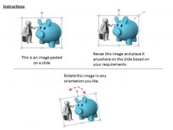 1013 3d man saving money in piggy bank ppt graphics icons powerpoint