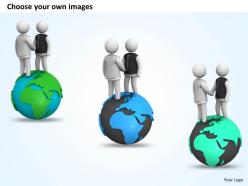 1013 3d man shaking hands on earth ppt graphics icons powerpoint