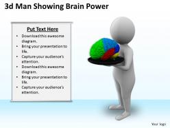 1013 3d man showing brain power ppt graphics icons powerpoint