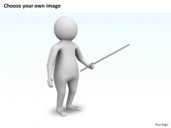1013 3d man showing some object with stick ppt graphics icons powerpoint