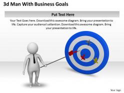 1013 3d man with business goals ppt graphics icons powerpoint