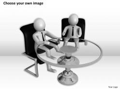 1013 3d man working with colleague ppt graphics icons powerpoint