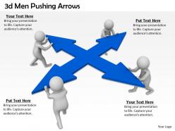 1013 3d men pushing arrows ppt graphics icons powerpoint