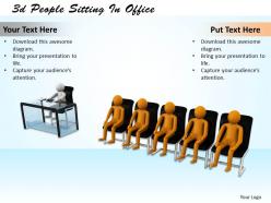 1013 3d people sitting in office ppt graphics icons powerpoint
