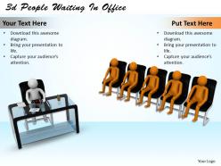 1013 3d people waiting in office ppt graphics icons powerpoint
