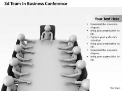 1013 3d team in business conference ppt graphics icons powerpoint