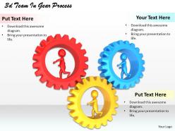 1013 3d team in gear process ppt graphics icons powerpoint