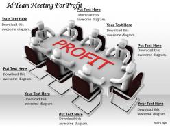 1013 3d team meeting for profit ppt graphics icons powerpoint