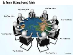 1013 3d team sitting around table ppt graphics icons powerpoint