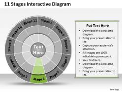 1013 busines ppt diagram 11 stages interactive diagram powerpoint template
