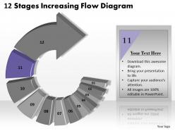 1013 busines ppt diagram 12 stages increasing flow diagram powerpoint template
