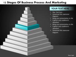 1013 busines ppt diagram 12 stages of business process and marketing powerpoint template