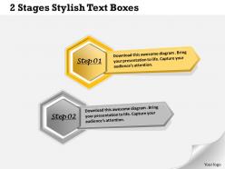 1013 busines ppt diagram 2 stages stylish text boxes powerpoint template