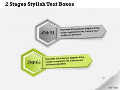 1013 busines ppt diagram 2 stages stylish text boxes powerpoint template