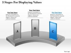 1013 busines ppt diagram 3 stages for displaying values powerpoint template