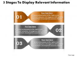 1013 busines ppt diagram 3 stages to display relevent information powerpoint template