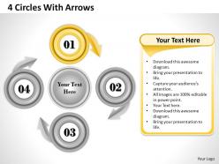 1013 busines ppt diagram 4 circles with arrows powerpoint template