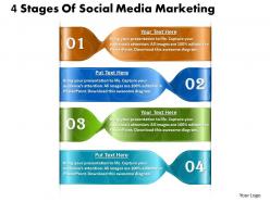 1013 busines ppt diagram 4 stages of social media marketing powerpoint template