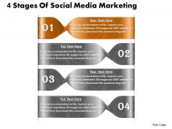 1013 busines ppt diagram 4 stages of social media marketing powerpoint template